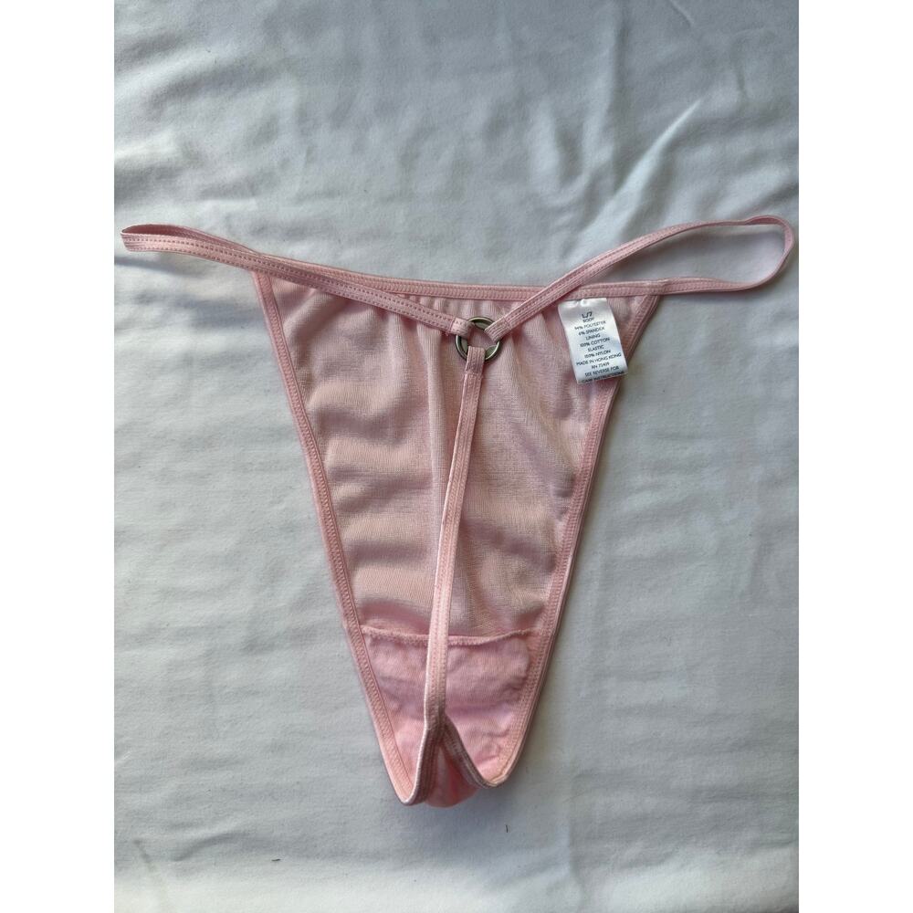 Vintage Victoria’s Secret Pink Ring G-String 1990s Second Skin L - Picture 2 of 4